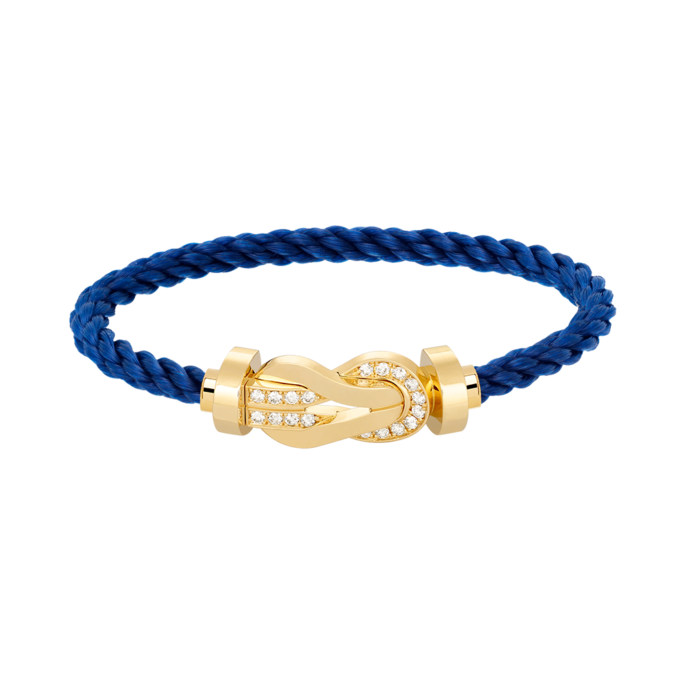 ¡®Imperial¡¯CHANCE LARGE 8 FIGURE BUCKLE HALF DIAMOND BRACELET GOLD