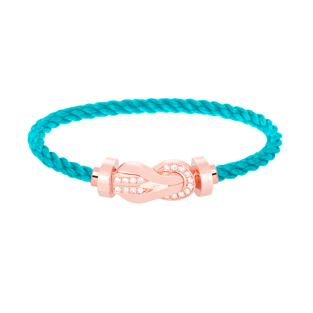 ¡®Imperial¡¯CHANCE LARGE 8 FIGURE BUCKLE HALF DIAMOND BRACELET ROSE GOLD