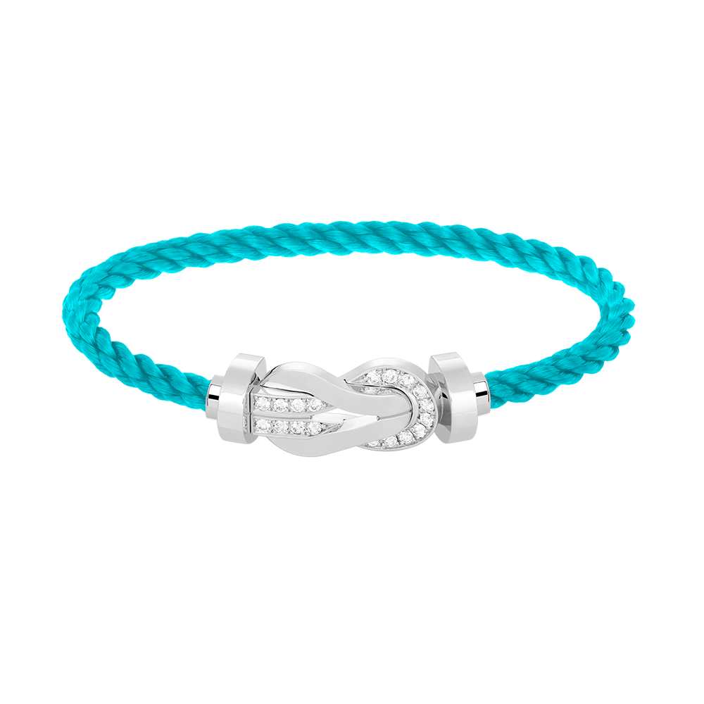 ¡®Imperial¡¯CHANCE LARGE 8 FIGURE BUCKLE HALF DIAMOND BRACELET SILVER