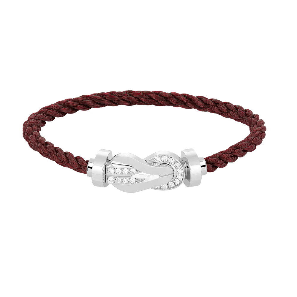 ¡®Imperial¡¯CHANCE LARGE 8 FIGURE BUCKLE HALF DIAMOND BRACELET SILVER