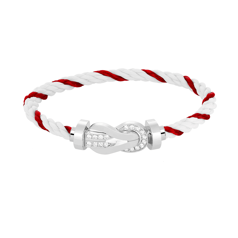 ¡®Imperial¡¯CHANCE LARGE 8 FIGURE BUCKLE HALF DIAMOND BRACELET SILVER