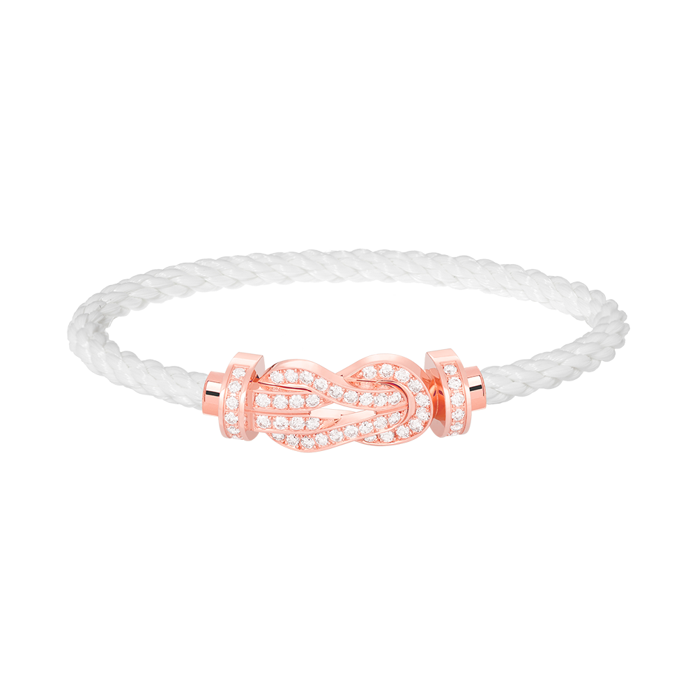 ¡®Imperial¡¯CHANCE LARGE 8 FIGURE BUCKLE FULL DIAMOND BRACELET ROSE GOLD