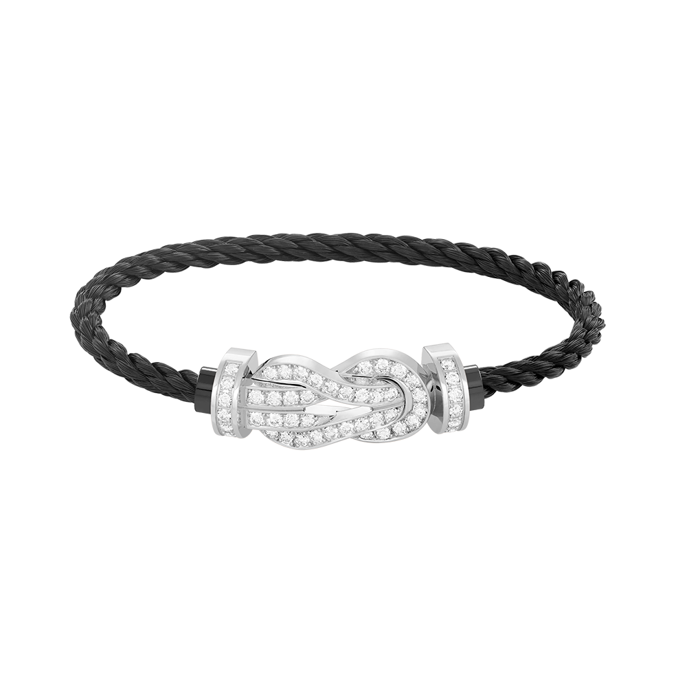 ¡®Imperial¡¯CHANCE LARGE 8 FIGURE BUCKLE FULL DIAMOND BRACELET SILVER