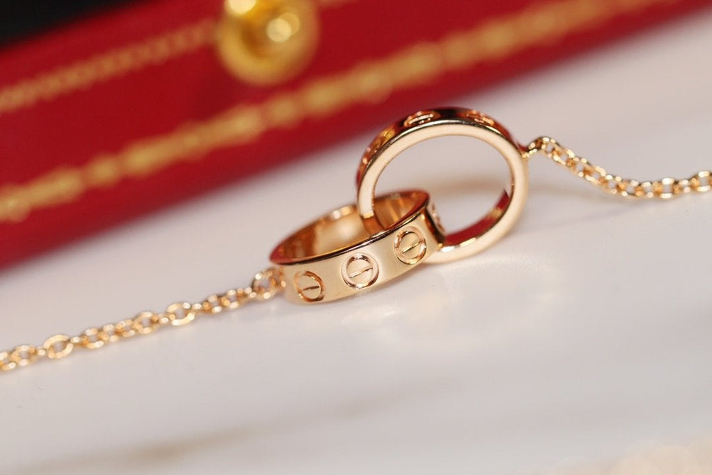 ¡®Imperial¡¯LOVE NECKLACE PINK GOLD AND SILVER