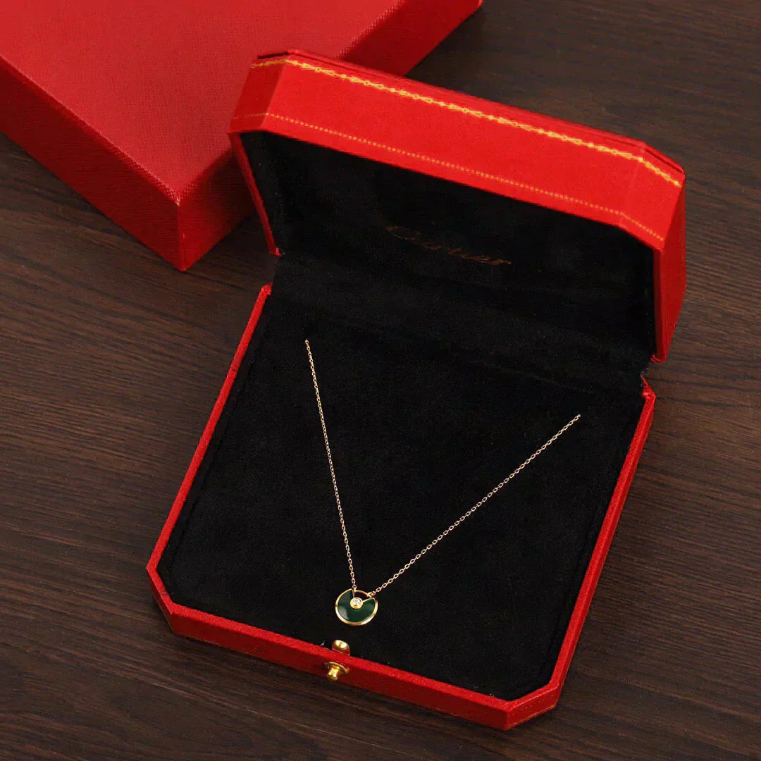 ¡®Imperial¡¯AMULETTE GOLD MALACHITE NECKLACE
