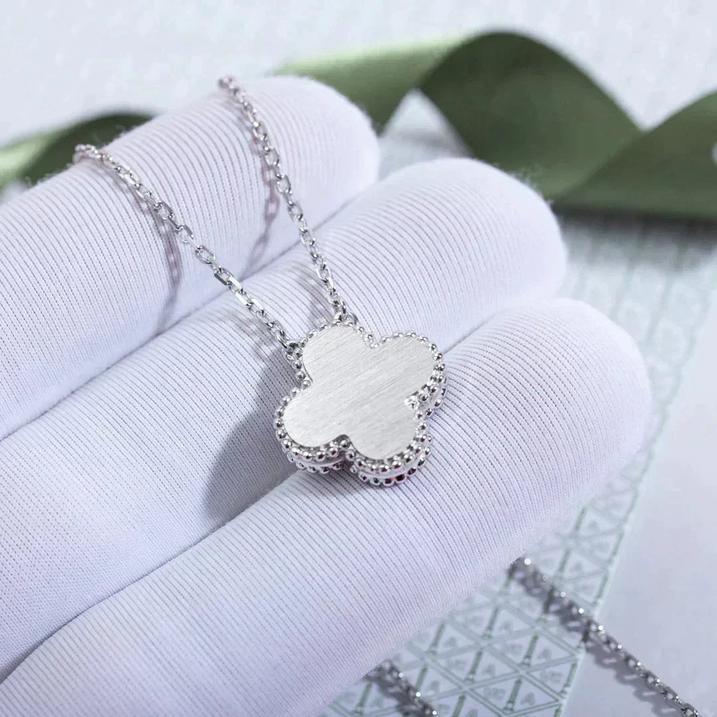 ¡®Imperial¡¯CLOVER  15MM DIAMOND LASER NECKLACE SILVER