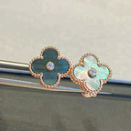 ¡®Imperial¡¯CLOVER MEDIUM 1 MOTIFS GRAY MOP  DIAMOND EARRINGS