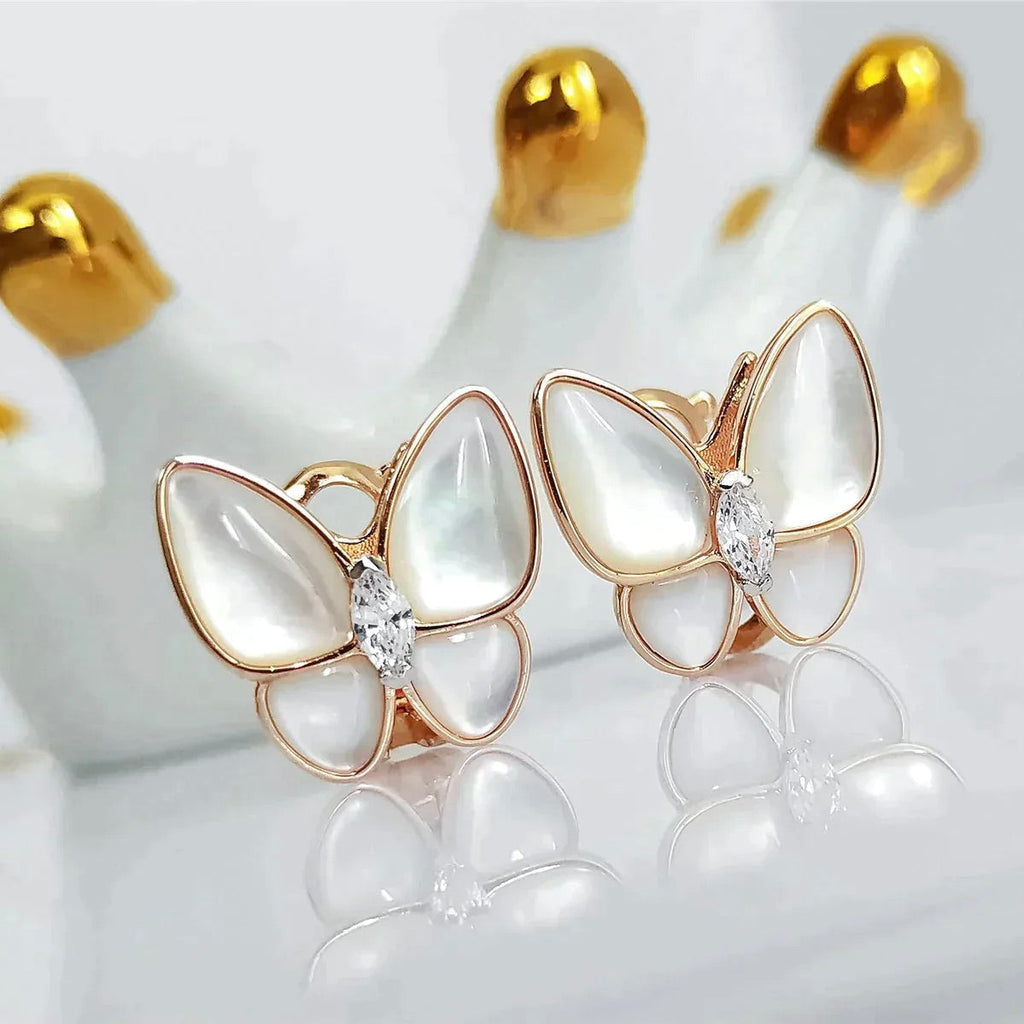¡®Imperial¡¯BUTTERFLY MOP DIAMOND EARRINGS