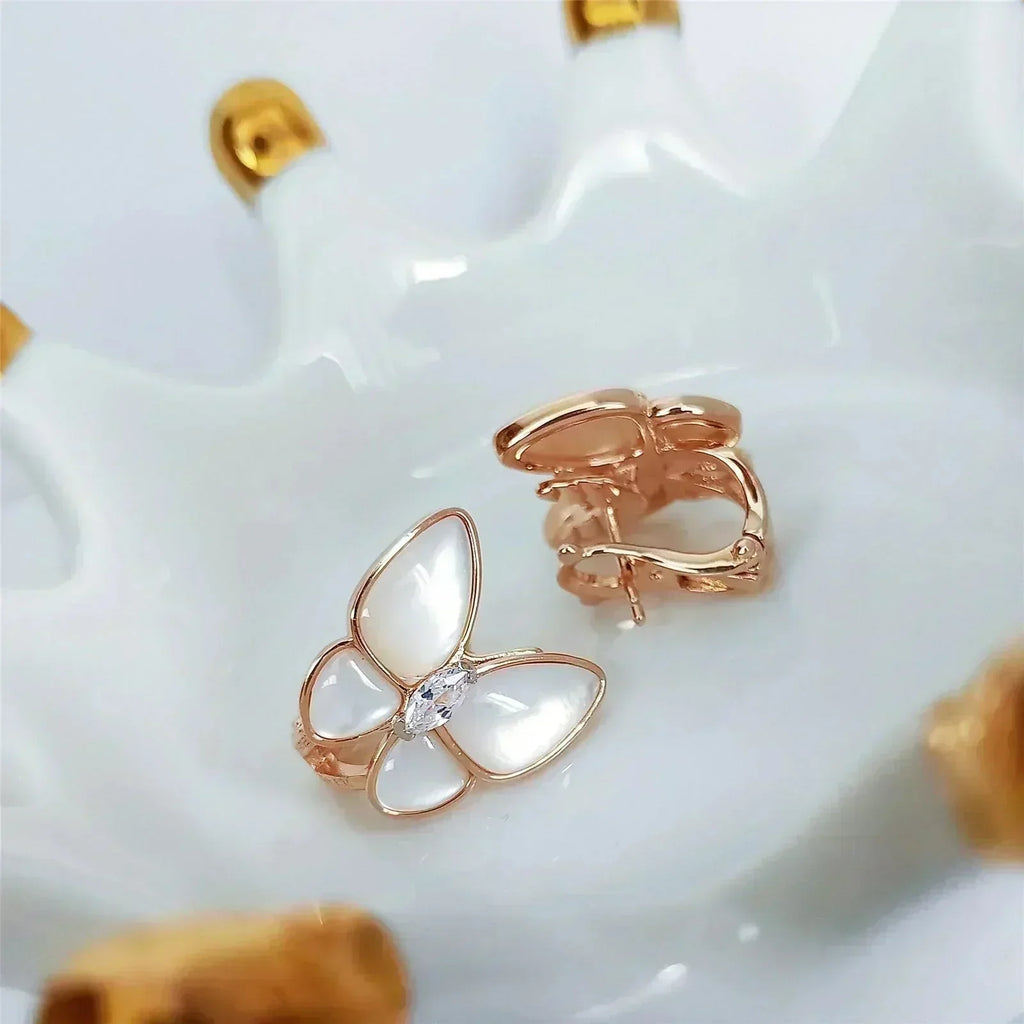 ¡®Imperial¡¯BUTTERFLY MOP DIAMOND EARRINGS