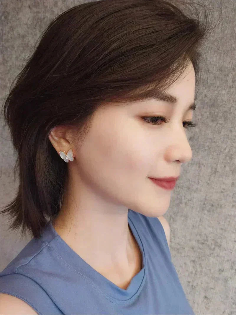 ¡®Imperial¡¯BUTTERFLY MOP DIAMOND EARRINGS