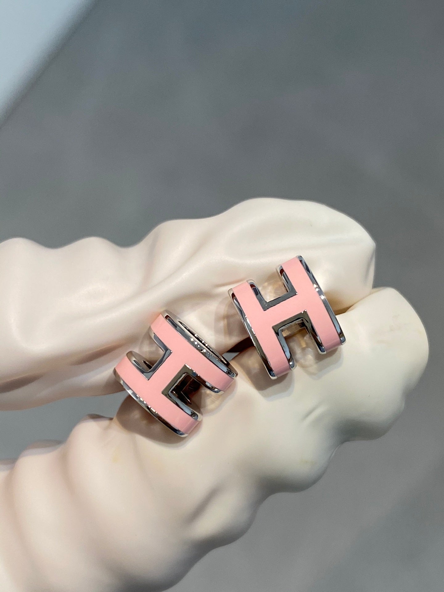 ¡®Imperial¡¯MINI POP H SILVER EARRINGS PINK
