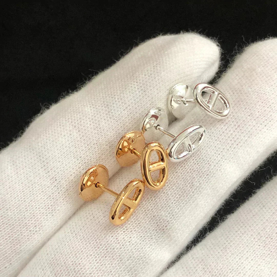 ¡®Imperial¡¯CHAINE SMALL EARRINGS GOLD AND SILVER