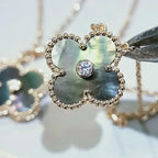 ¡®Imperial¡¯CLOVER 15MM DIAMOND AND MOTHER-OF-GREY NECKLACE