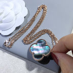 ¡®Imperial¡¯CLOVER 25MM GOLD DARK MOP BIG CLOVER NECKLACE