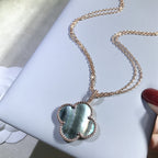 ¡®Imperial¡¯CLOVER 25MM GOLD DARK MOP BIG CLOVER NECKLACE