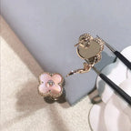 ¡®Imperial¡¯CLOVER MEDIUM 1 MOTIFS  PINK MOP DIAMOND EARRINGS