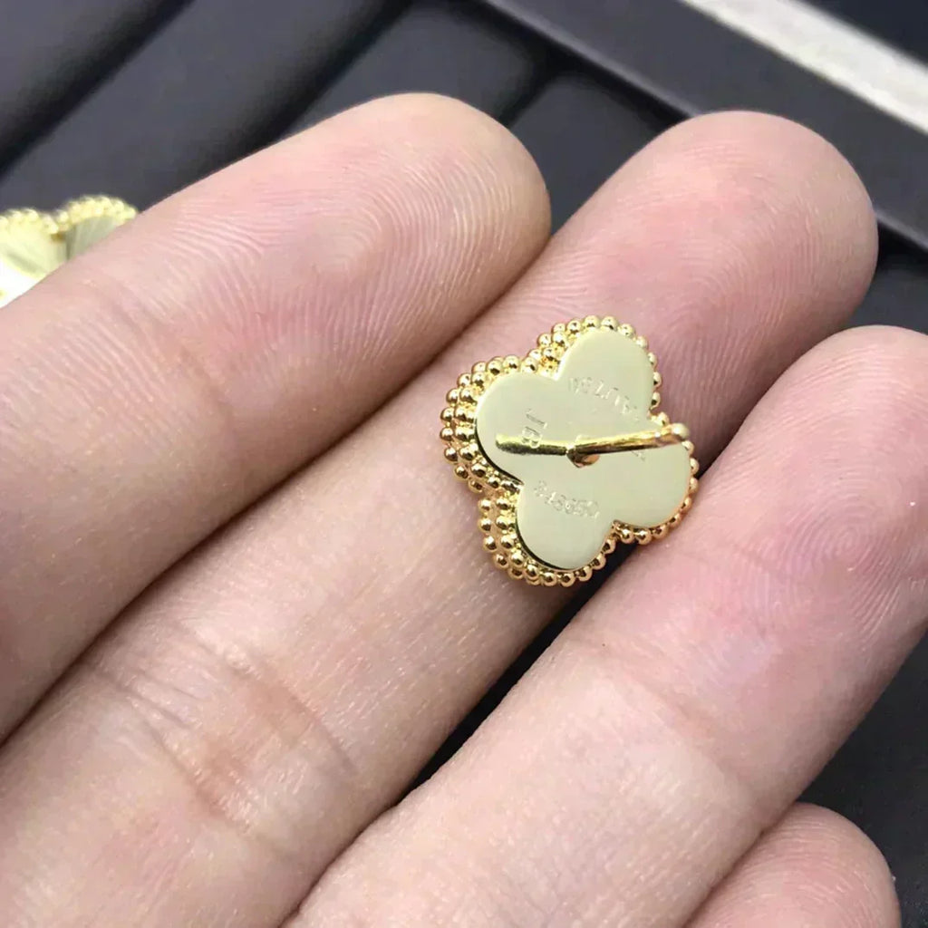 ¡®Imperial¡¯CLOVER MINI 9.5MM LASER EARRINGS