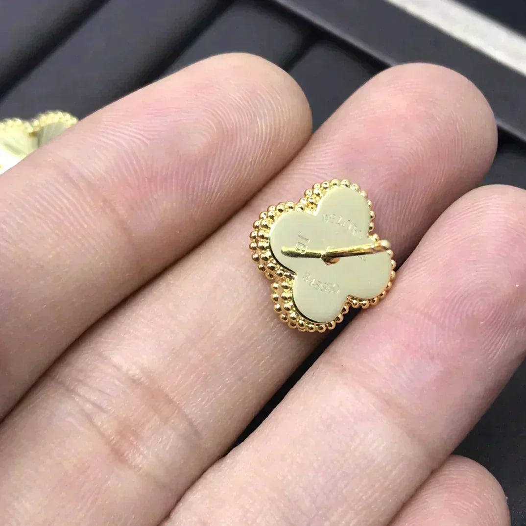 ¡®Imperial¡¯CLOVER MINI 9.5MM LASER EARRINGS