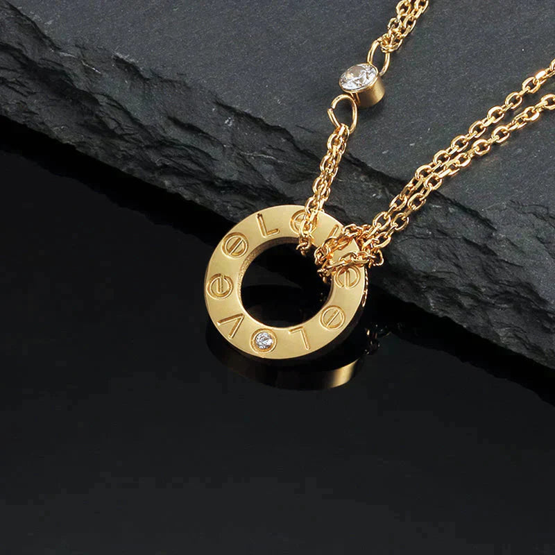 ¡®Imperial¡¯LOVE NECKLACE 16MM 2 DIAMONDS