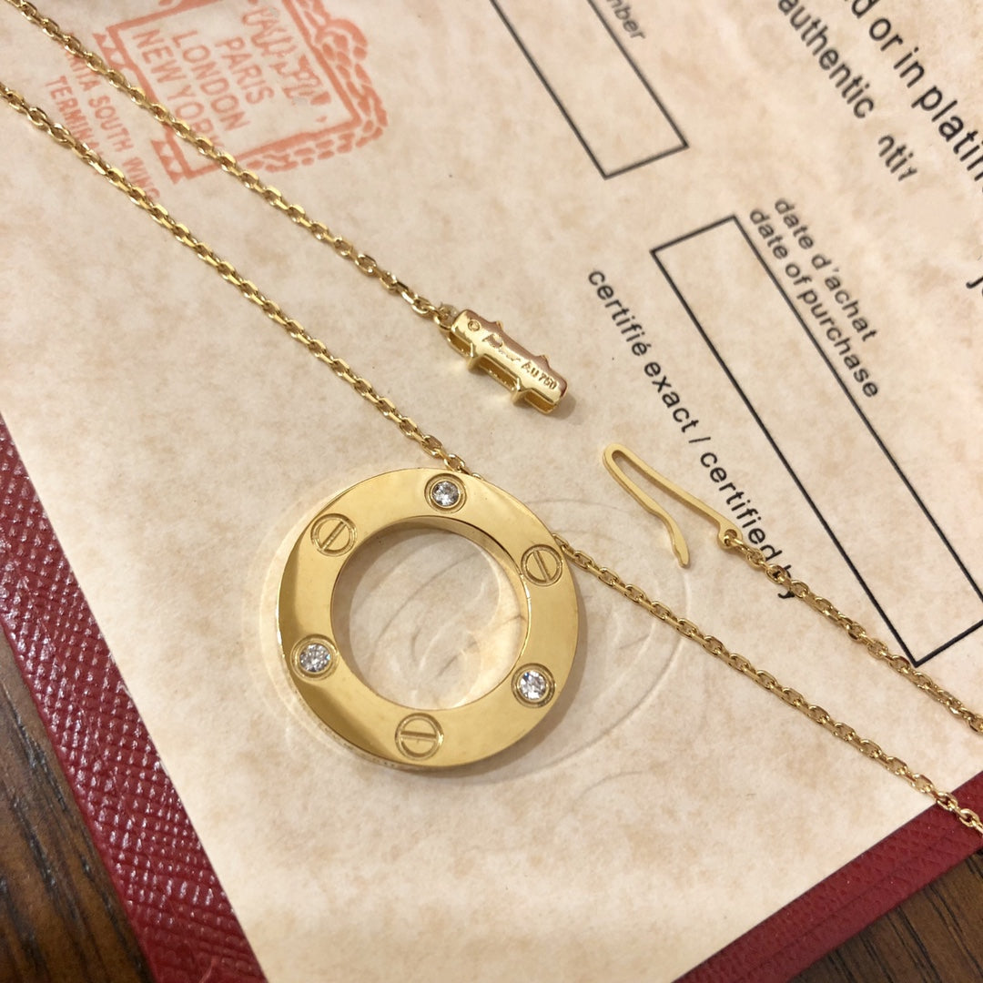 ¡®Imperial¡¯LOVE NECKLACE 16MM 3 DIAMONDS
