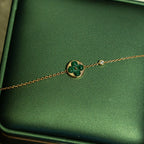 ¡®Imperial¡¯SUN MALACHITE 1 DIAMOND PINK GOLD BRACELET