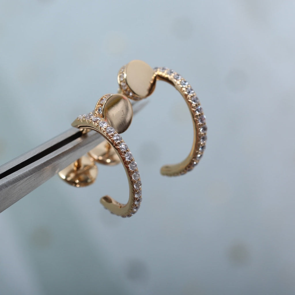 ¡®Imperial¡¯JUSTE EARRINGS 12.75MM PINK GOLD DIAMOND