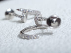 ¡®Imperial¡¯JUSTE EARRINGS 12.75MM SILVER DIAMOND