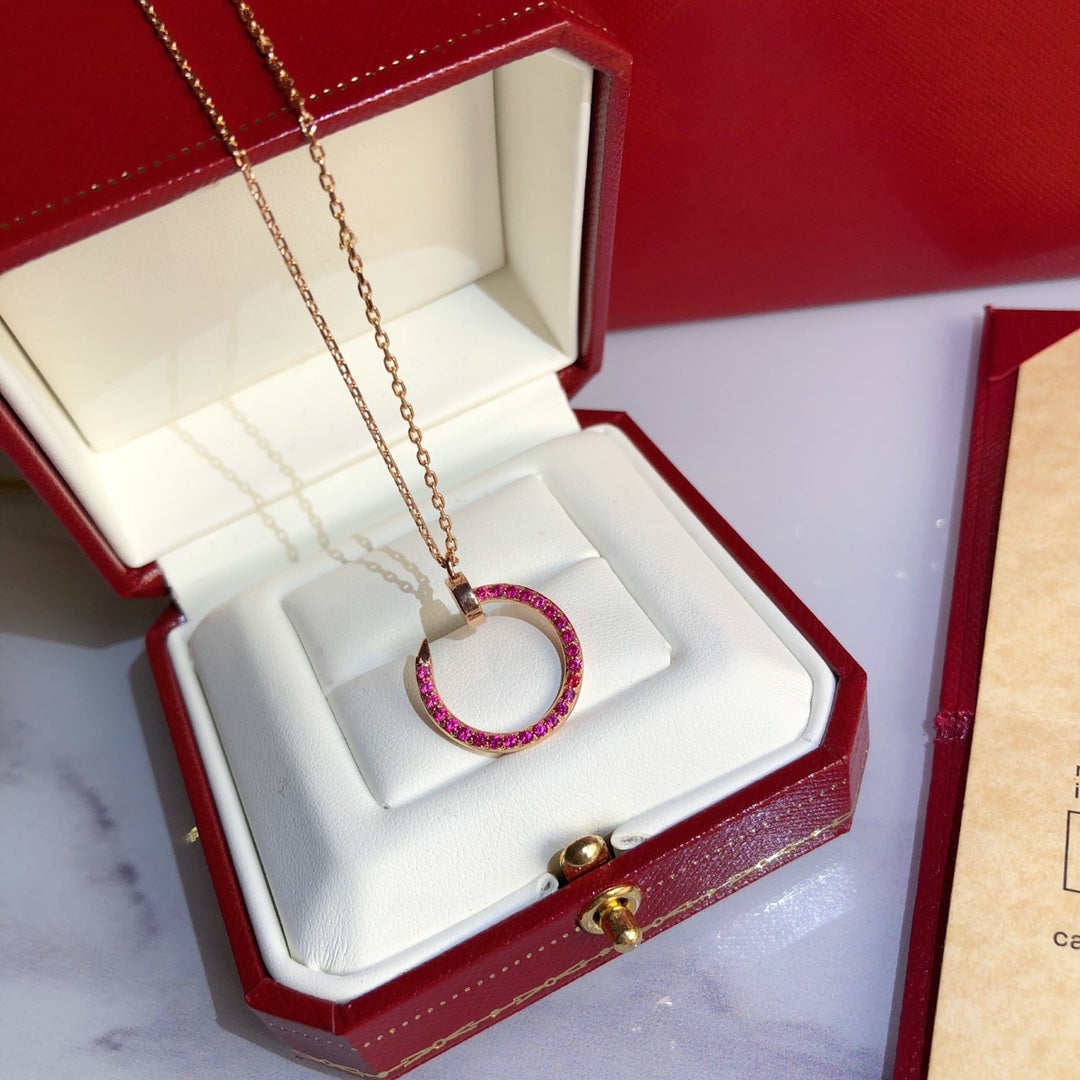 ¡®Imperial¡¯JUSTE NECKLACE GOLD RED DIAMONDS