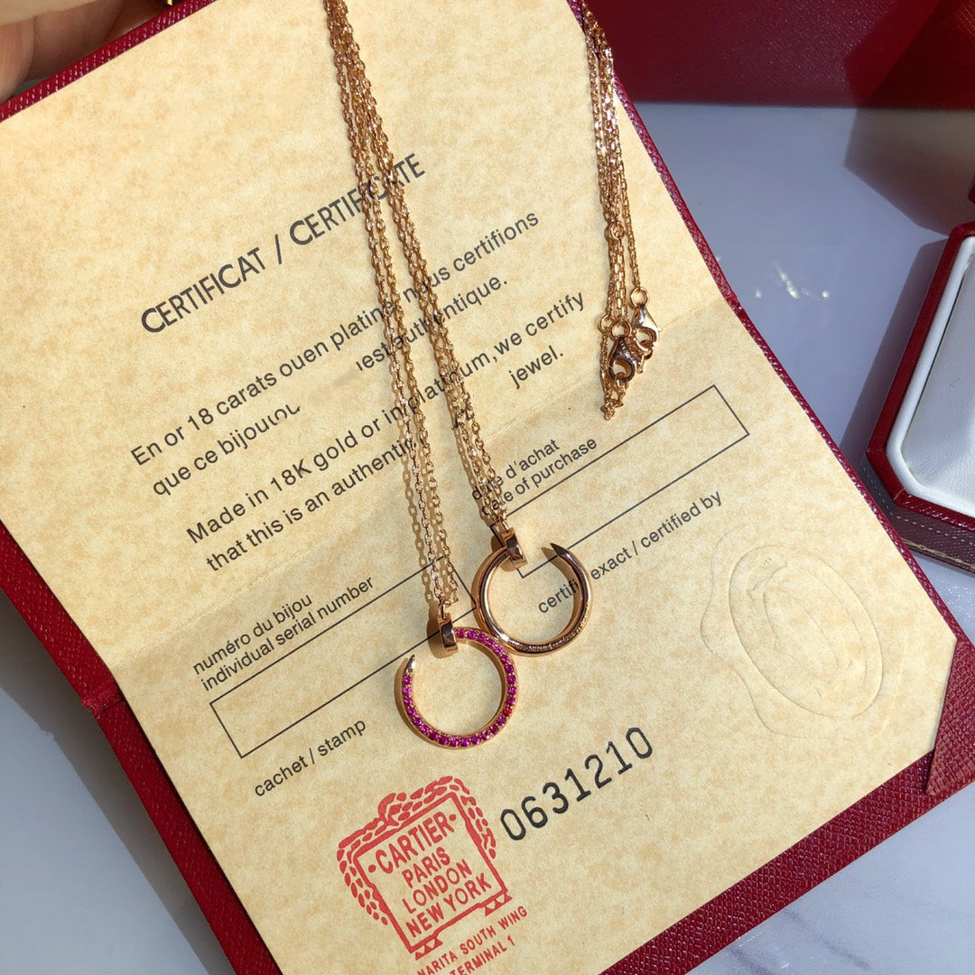 ¡®Imperial¡¯JUSTE NECKLACE GOLD RED DIAMONDS