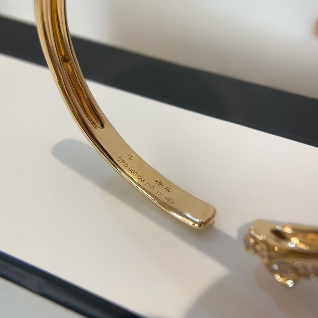 ¡®Imperial¡¯PANTHERE GOLD DIAMOND OPEN BRACELET