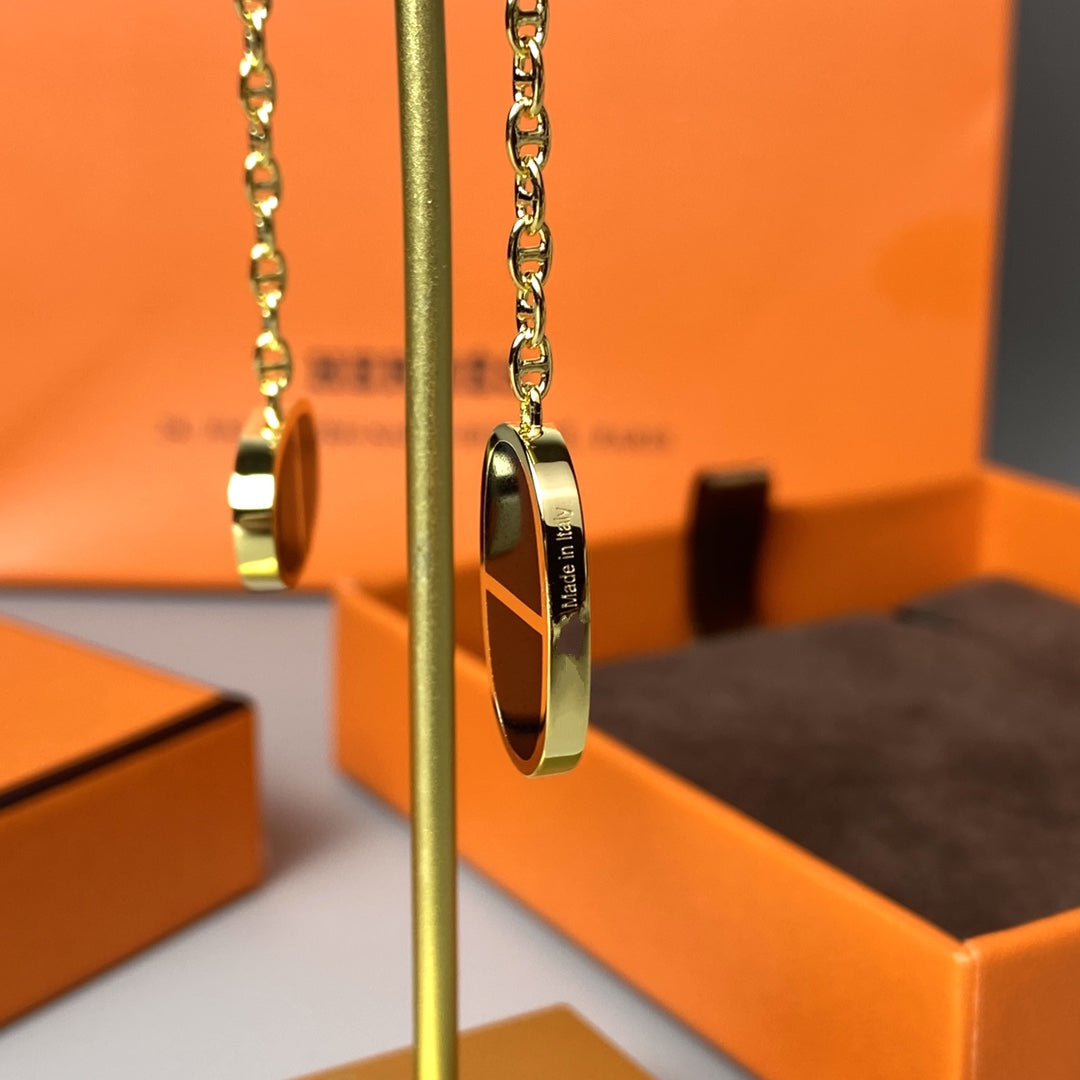 ¡®Imperial¡¯CHAINE VERSO BLACK CERAMIC EARRINGS