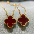 ¡®Imperial¡¯CLOVER 15MM CARNELIAN SINGLE FLOWER NECKLACE