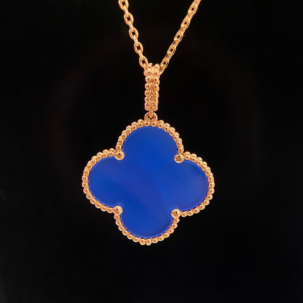 ¡®Imperial¡¯CLOVER 25MM NECKLACE TURQUOISE ROSE GOLD