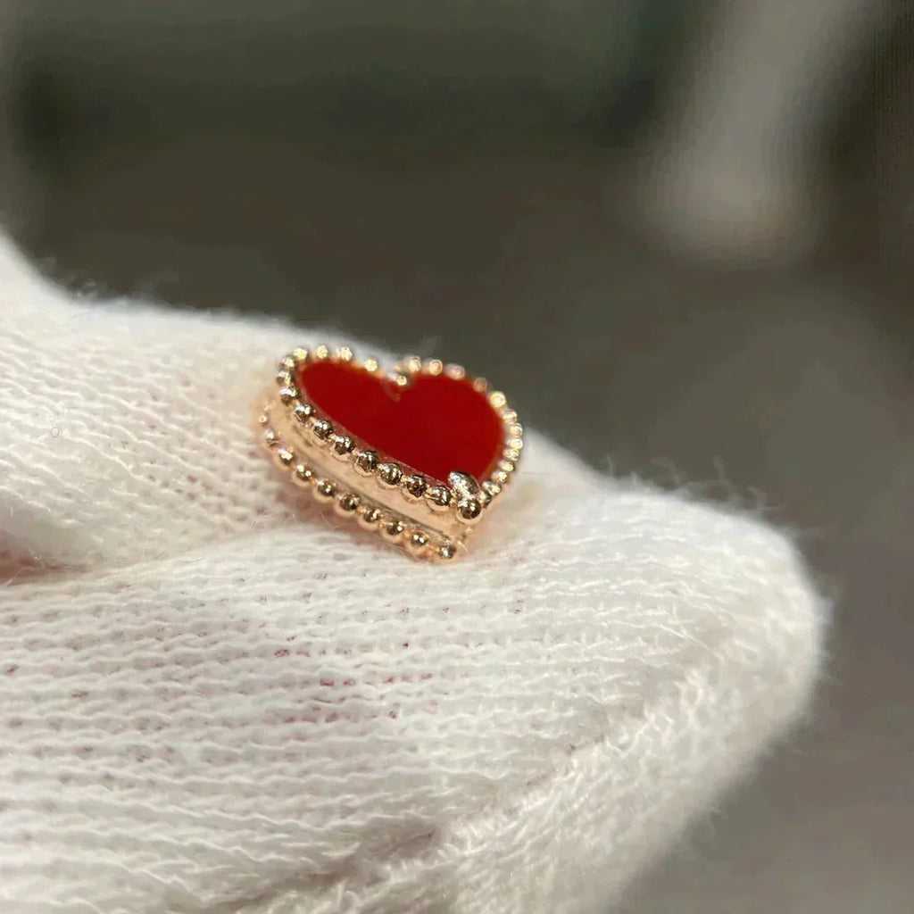 ¡®Imperial¡¯HEART CARNELIAN STUD EARRINGS