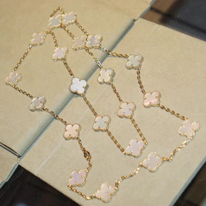 ¡®Imperial¡¯CLOVER 20 MOTIFS WHITE MOP NECKLACE