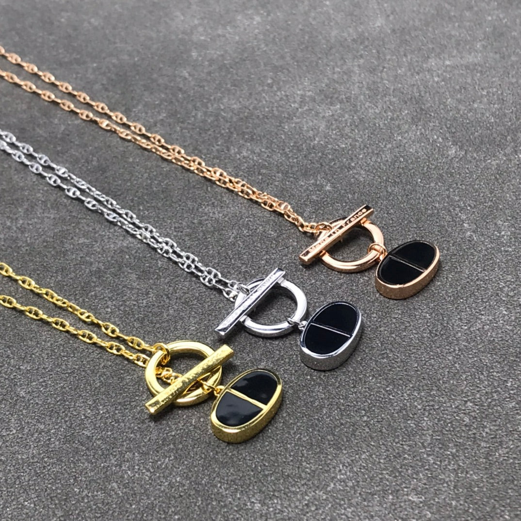 ¡®Imperial¡¯CHAINE VERSO BLACK CERAMIC  NECKLACE