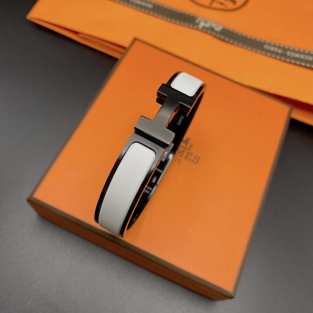 ¡®Imperial¡¯H BRACELET 12MM BLACK WHITE CERAMIC