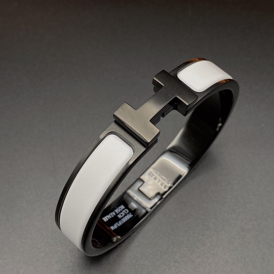 ¡®Imperial¡¯H BRACELET 12MM BLACK WHITE CERAMIC