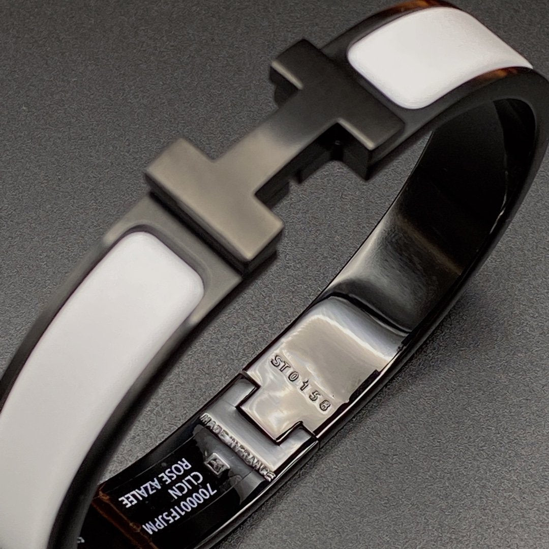 ¡®Imperial¡¯H BRACELET 12MM BLACK WHITE CERAMIC