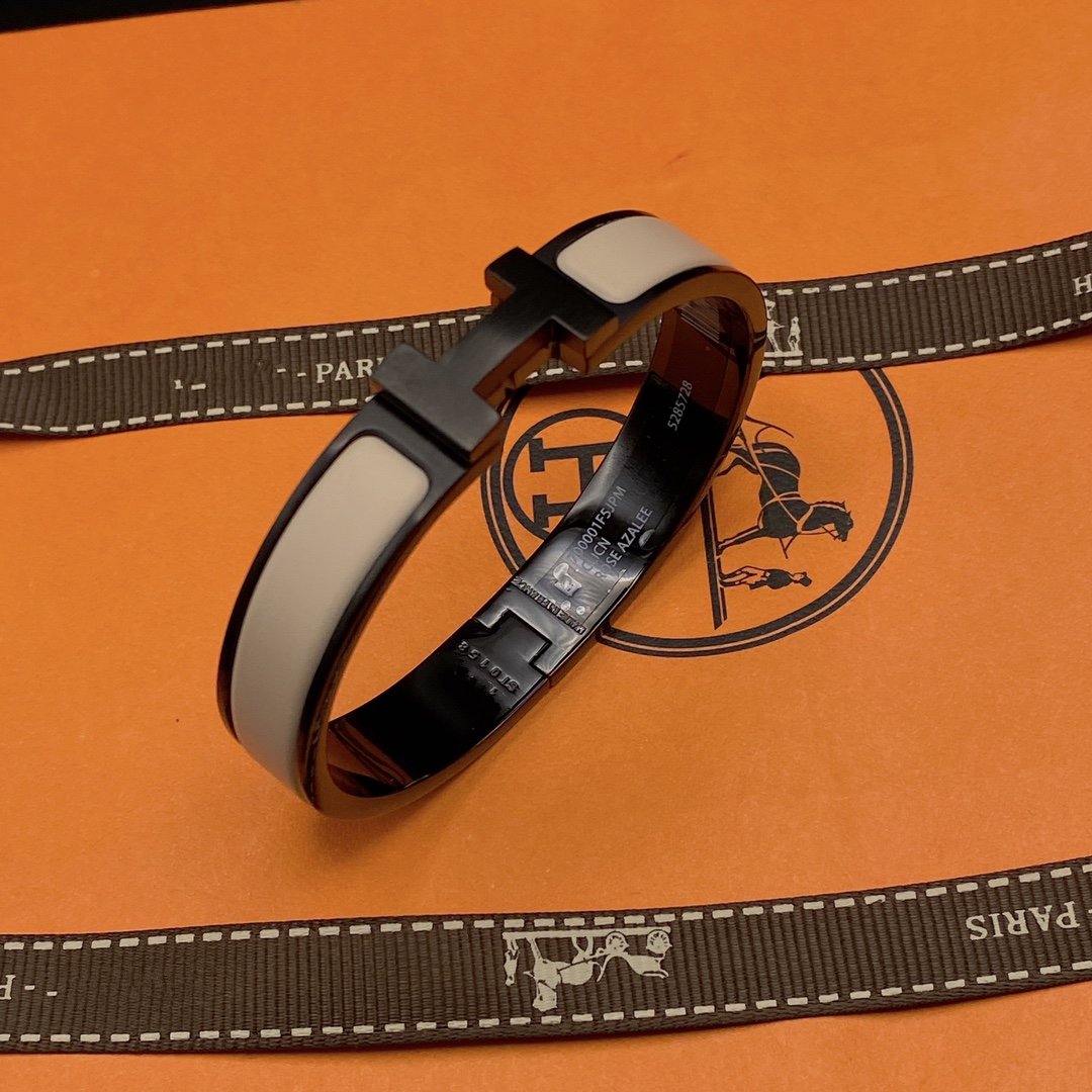 ¡®Imperial¡¯H BRACELET 12MM BLACK BEIGE CERAMIC