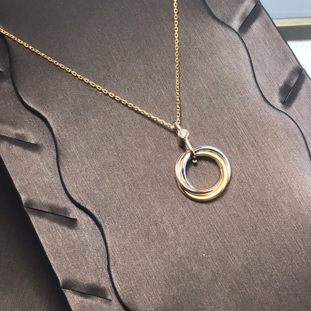 ¡®Imperial¡¯TRINITY SILVER GOLD PINK GOLD NECKLACE