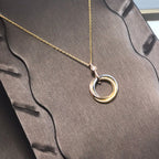 ¡®Imperial¡¯TRINITY SILVER GOLD PINK GOLD NECKLACE