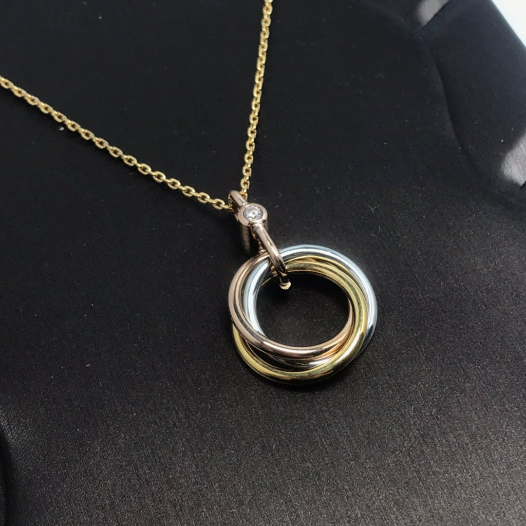 ¡®Imperial¡¯TRINITY SILVER GOLD PINK GOLD NECKLACE