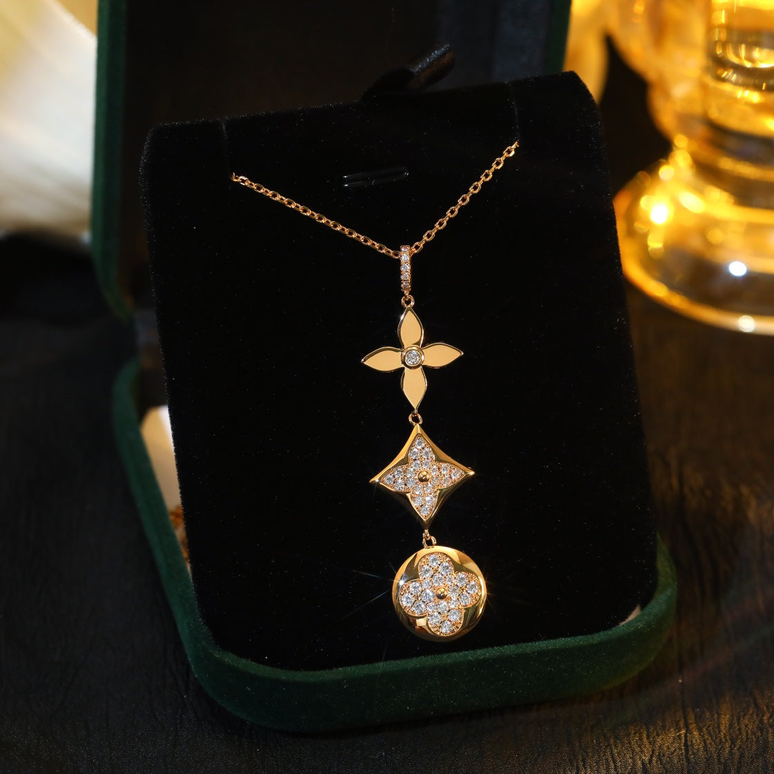 ¡®Imperial¡¯STAR AND SUN DIAMOND PINK GOLD NECKLACE