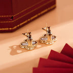 ¡®Imperial¡¯CLOVER MEDIUM 1 MOTIFS  WHITE MOP STUD EARRINGS
