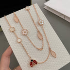 ¡®Imperial¡¯LUCKY SPRING 15 MOTIFS ROSE GOLD NECKLACE