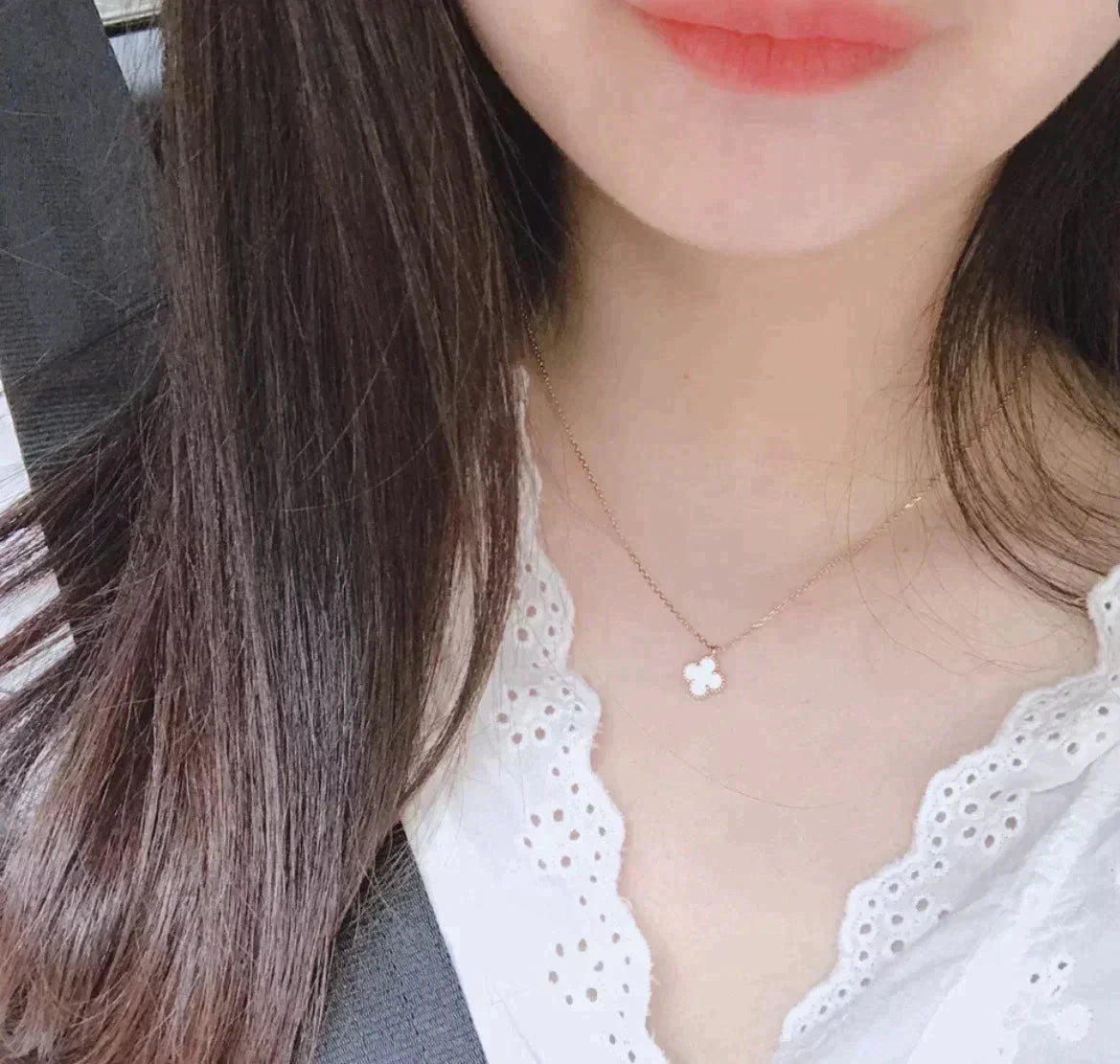 ¡®Imperial¡¯CLOVER MINI 9.5MM WHITE MOTHER-OF-PEARL NECKLACE