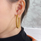 ¡®Imperial¡¯CLASH LARGE HOOP EARRINGS