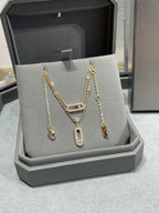 [Imperial Jewelrys]MOVE 2 ROW DIAMOND NECKLACE