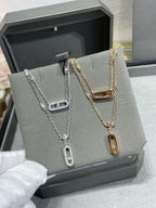 [Imperial Jewelrys]MOVE 2 ROW DIAMOND NECKLACE